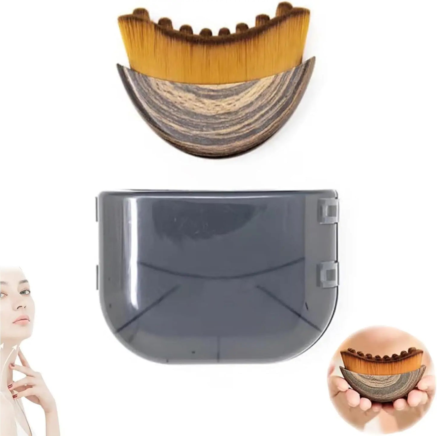 Lymphatic Contour Face Brush Dry Brush Lymphatic Drainage Massager For Face Chin & Jawline Sculpting Face Massage Tools