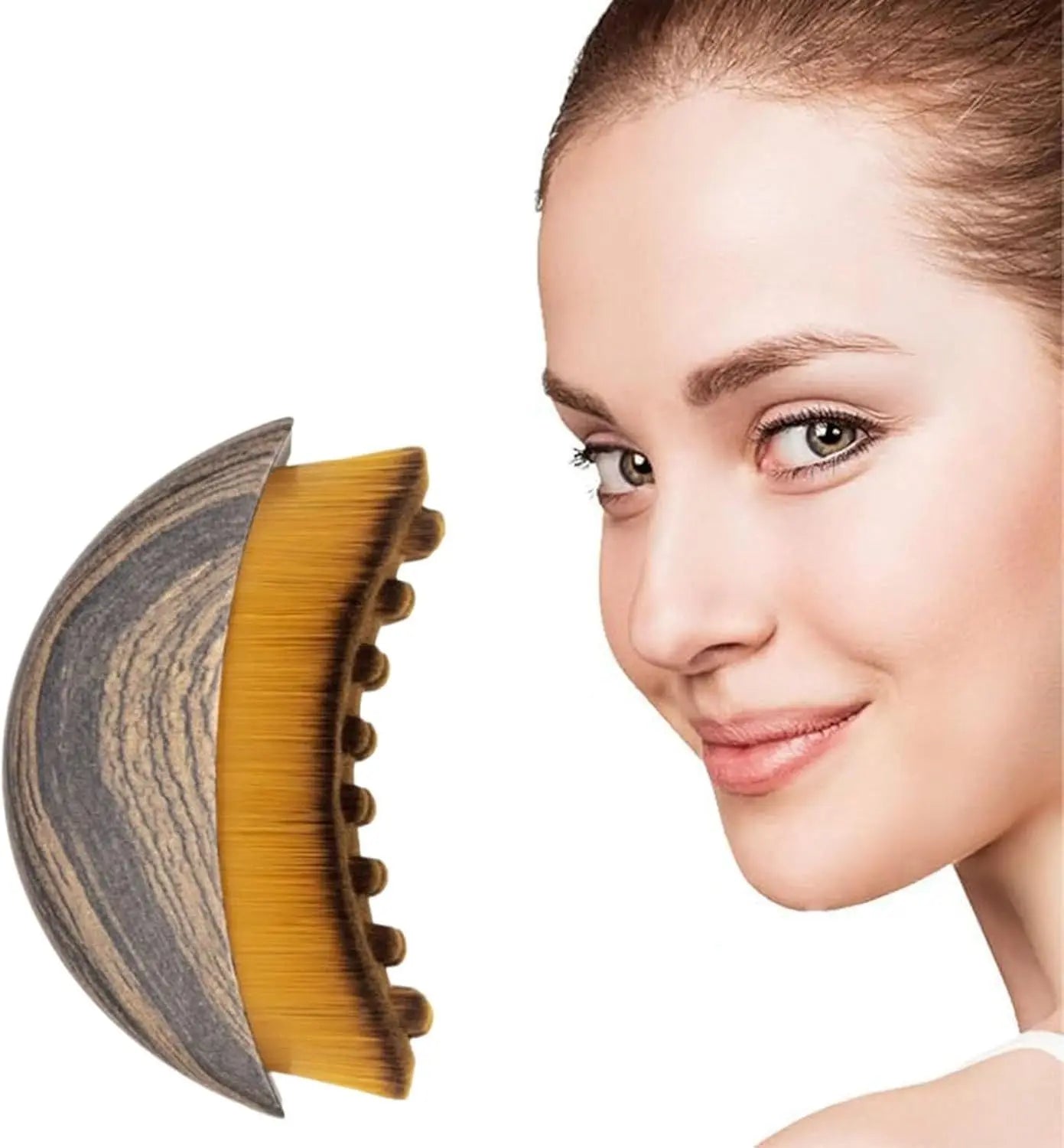 Lymphatic Contour Face Brush Dry Brush Lymphatic Drainage Massager For Face Chin & Jawline Sculpting Face Massage Tools
