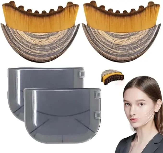 Lymphatic Contour Face Brush Dry Brush Lymphatic Drainage Massager For Face Chin & Jawline Sculpting Face Massage Tools