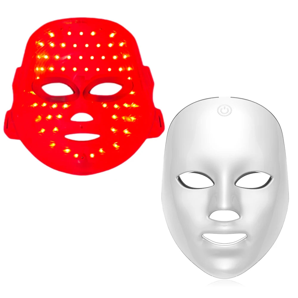 7 Colors Photon Facial LED Mask Red Light Anti-Wrinkle Rejuvenation Skin Care LED Face Mask Beauty SPA Ance Repair Skin Brighten