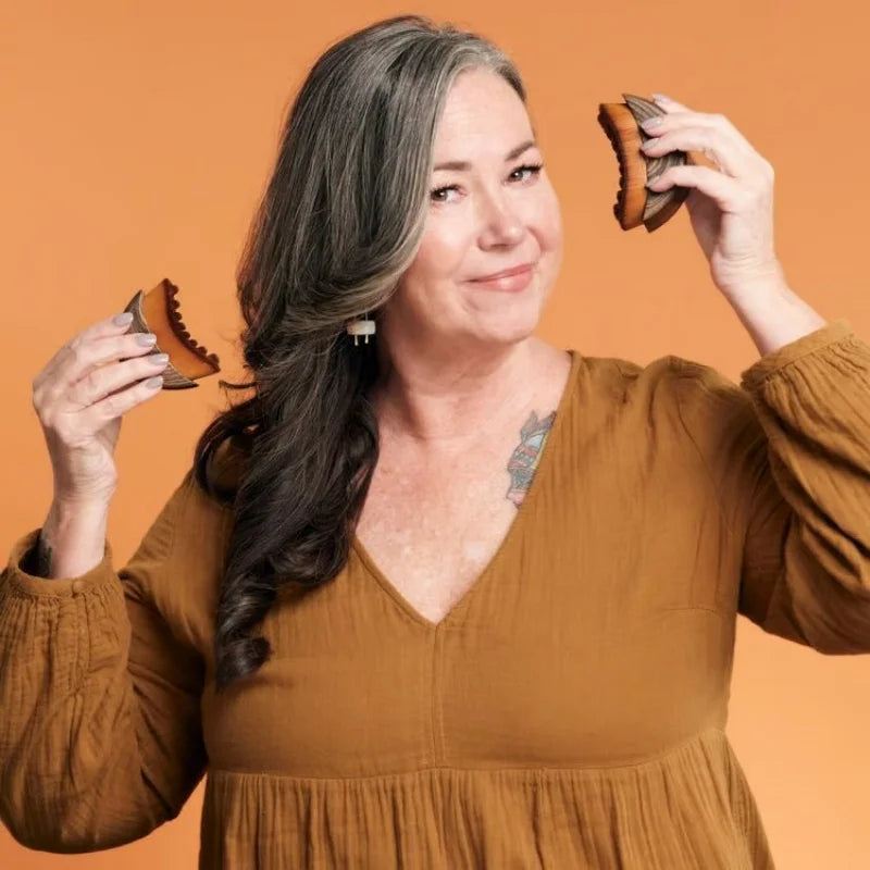 Lymphatic Contour Face Brush Dry Brush Lymphatic Drainage Massager For Face Chin & Jawline Sculpting Face Massage Tools