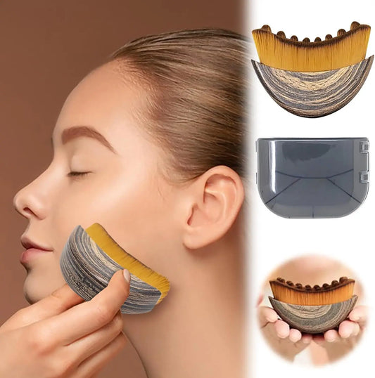 Lymphatic Contour Face Brush Dry Brush Lymphatic Drainage Massager For Face Chin & Jawline Sculpting Face Massage Tools