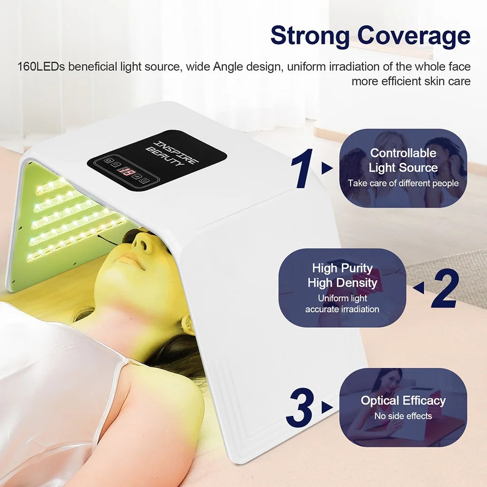 7 Colors LED Photon Machine With Nano Spray Beauty Salon Home Use Face Body LED Mask PDT Machine Skin Hydrating SPA Skin Care